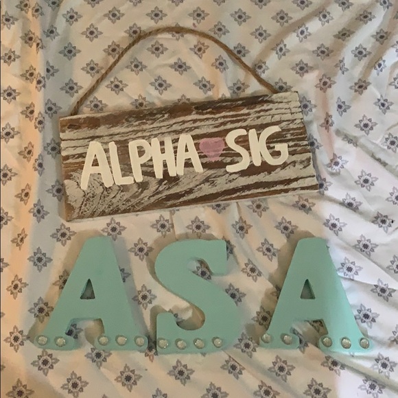 ASA shirt w/ ASA sign and letter decorations! - Picture 2 of 2